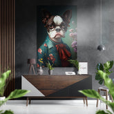 Monsieur Dog Brushed Aluminum Dibond Wall Art.